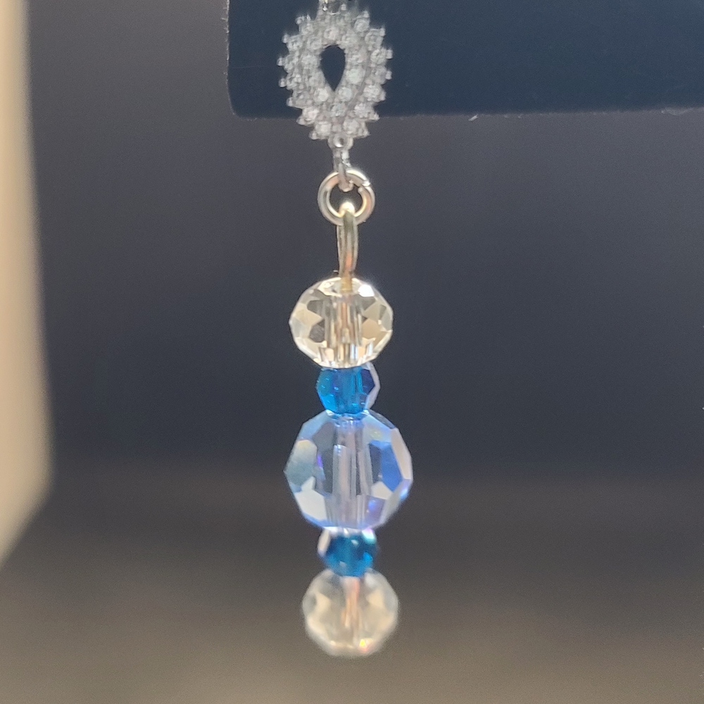 White Topaz 925 Silver Earrings